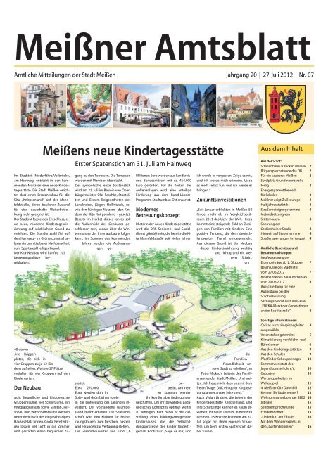 Amtsblatt Nr. 07 vom 27. Juli 2012 (pdf - Stadt MeiÃŸen