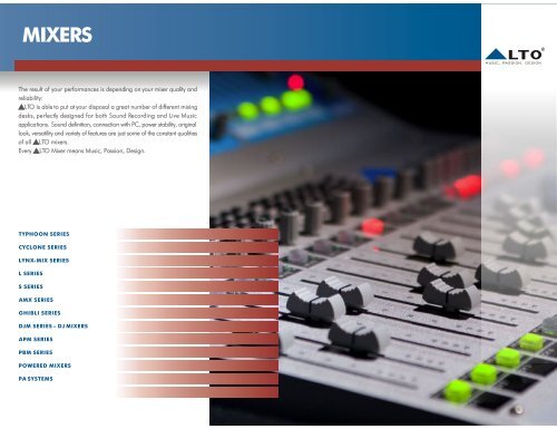 Mixers Alto Music Passion Design