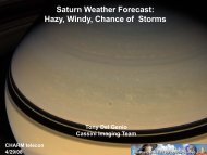 Saturn Weather Forecast: Hazy, Windy, Chance of ... - Cassini - NASA