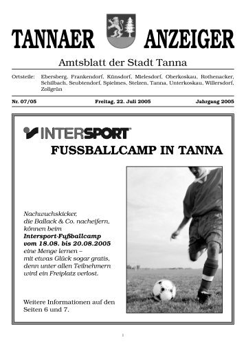 TANNAER ANZEIGER - Stadtverwaltung Tanna