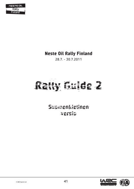Rally Guide 2 - Neste Oil Rally Finland