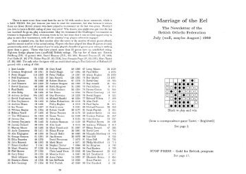 Marriage of the Eel - British Othello Federation