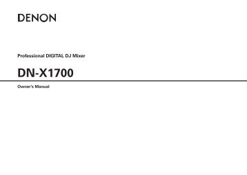 DN-X1700 Professional Digital DJ Mixer Manual