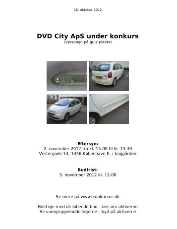 DVD City ApS under konkurs - konkurser.dk