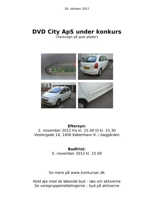 DVD City ApS under konkurs - konkurser.dk