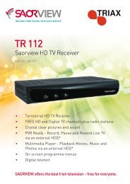 Triax SAORVIEW Approved set-top-box guide