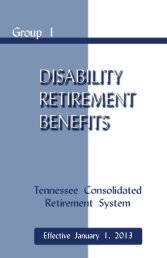 Disability Retirement Benefits - Tennessee Department of Treasury