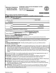 Application for Retirement - Tennessee Department of Treasury - TN ...