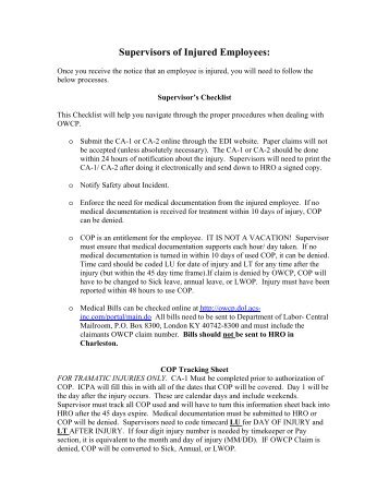 Supervisors Responsibilities