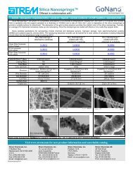 Silica Nanosprings - Strem Chemicals Inc.