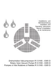 Drehschieber-Vakuumpumpen R 5 0165 - 0305 D Rotary Vane ...