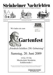 Gartenfest - Stadt Steinheim an der Murr