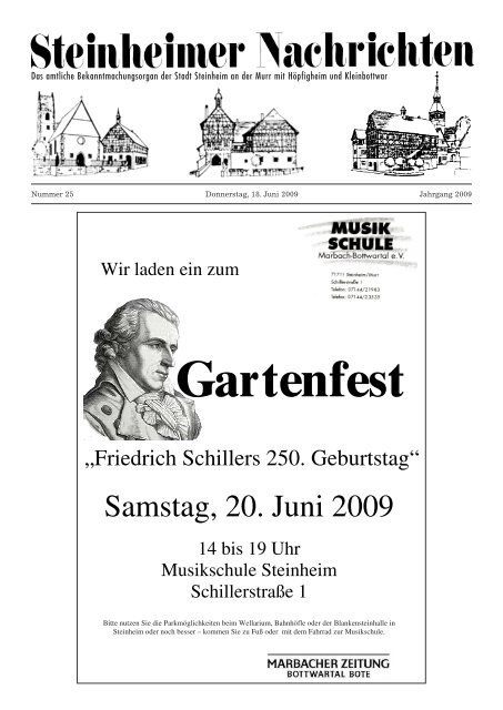 Gartenfest - Stadt Steinheim an der Murr