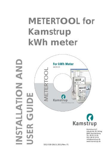 METERTOOL for Kamstrup kWh meter ... - Kamstrup A/S