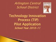 Technology Innovation Process (TIP) Pilot Application