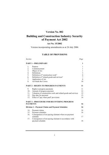 Building And Construction Industry Security Of Payment Act Pdf Building And Construction Industry Security Of Payment Act Pdf