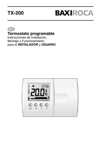 termostato de ambiente TX-200 - Aquastanding