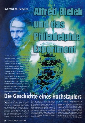 Tesla und das Philadelphia Experiment von Gerold Schelm/Magazin ...