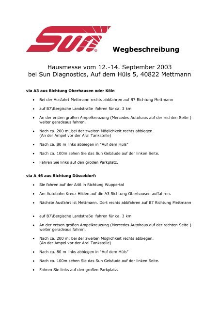 Wegbeschreibung als pdf-Datei.