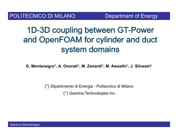 1D-3D coupling between GT-POWER and OpenFOAM for cylinder ...