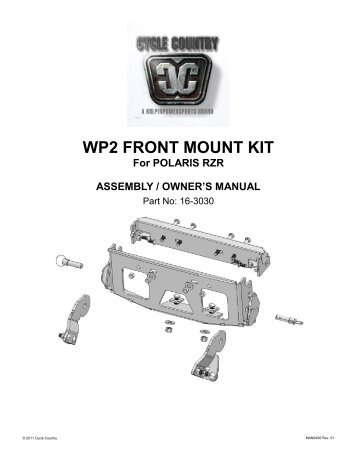 owners manual cc16-3030 - front mount kit pol - Schuurman B.V.