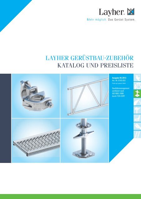 Layher Zubehör Preisliste - Leitern und Gerüste