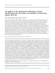 An update of the Angiosperm Phylogeny Group classification for the ...