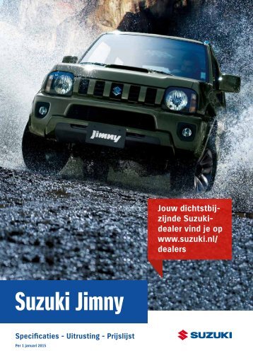 Suzuki Jimny specificatie prijslijst