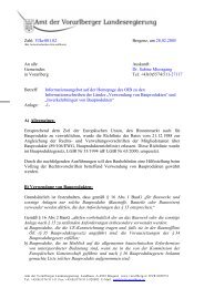 Informationsschreiben Vorarlberg 