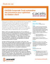 Etude de cas CACEIS Corporate Trust - Avanade