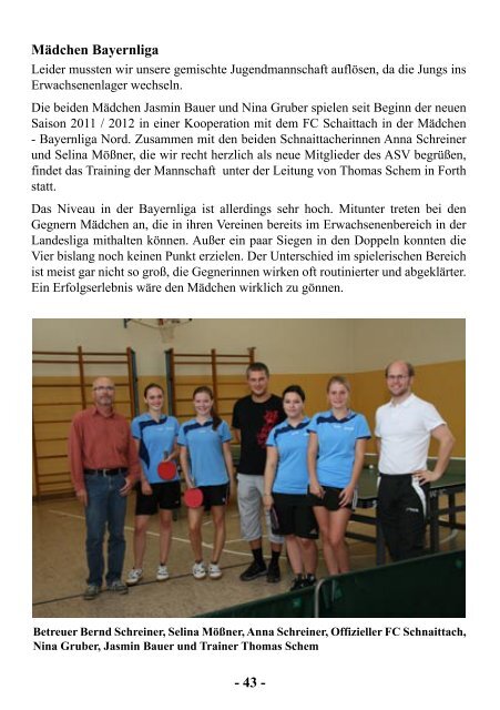 Ausgabe 3/2011 18. Jahrgang - ASV Forth