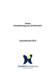 Verein Hospizbewegung Liechtenstein Jahresbericht 2012