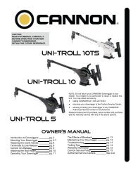 Mini-Troll Manual - Cannon Downriggers