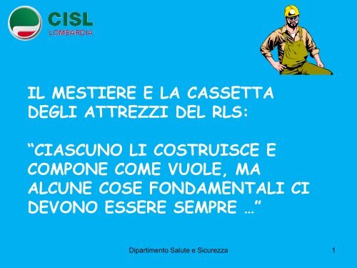 Rls cassetta degli attrezzi - Cisl Lombardia