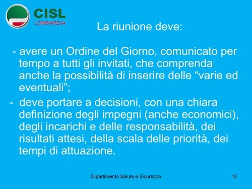 Rls cassetta degli attrezzi - Cisl Lombardia