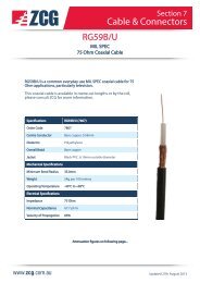 RG59B/U MIL SPEC Coaxial Cable, 75 Ohm - ZCG Scalar