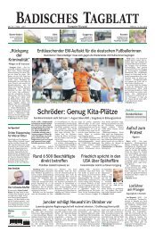 Schröder: Genug Kita-Plätze - Badisches Tagblatt