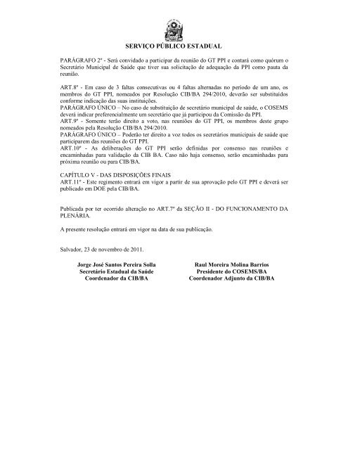 ResoluÃ§Ãµes CIB de 161 a 359.pdf - Sesab - Governo da Bahia