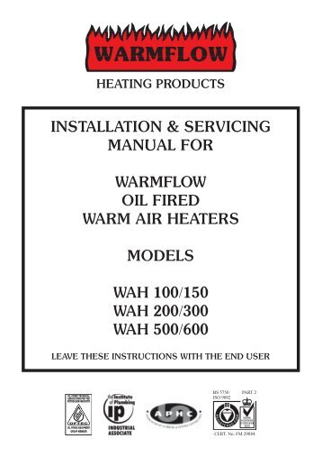 Warm air heater manual