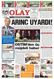 OSTİ'den üç müjdeli haber - Olay Gazetesi
