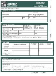 Fill out your application. - Littleton Coin Company