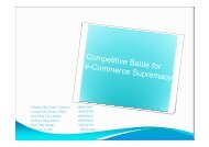 Competitive Battle for e-Commerce Supremacy