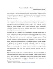 Tempo, Trabalho e GÃªnero - Instituto de Economia da UFRJ