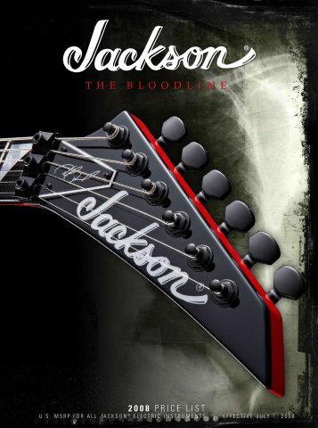2008 Price List - Jackson® Guitars