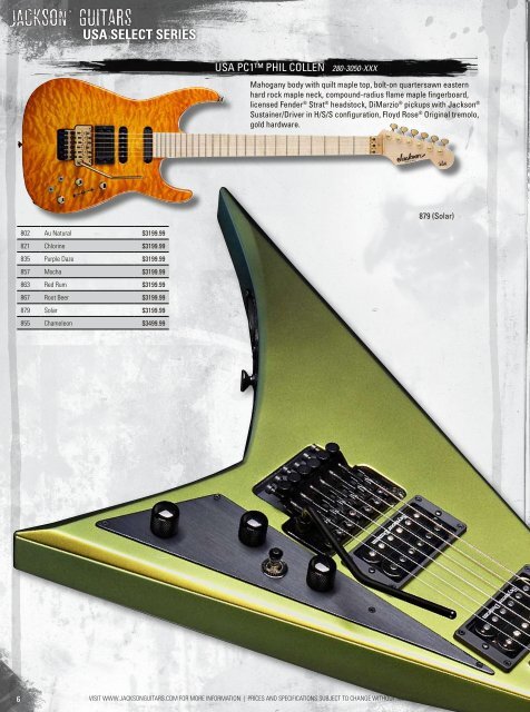 2008 Price List - Jackson® Guitars