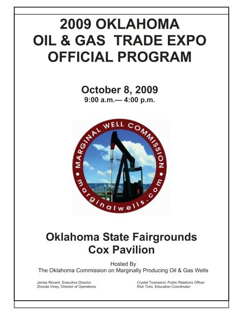 2009 OKLAHOMA OIL & GAS TRADE EXPO OFFICIAL PROGRAM