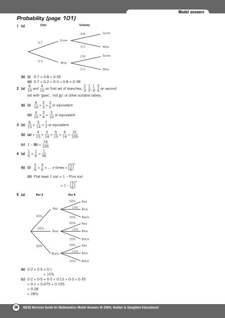 Answers to all pages - Hodder Plus Home