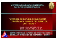 Avances de Estudios de IngenieriÃ­a GeotÃ©cnica SÃ­smica del Sismo ...