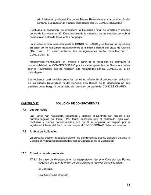 CONTRATO DE CONCESIN TUMBES - ProinversiÃ³n