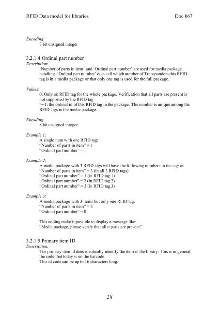 RFID Data Model for Libraries - biblstandard